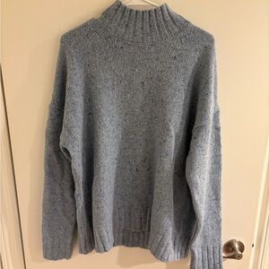 J. Crew Blue Chunky Knit Turtleneck Sweater
